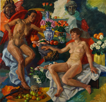 Orphic Annunciation; oil on canvas, 200 x 215 cm, 2017