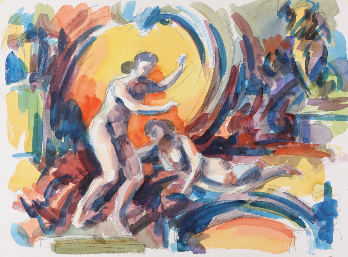 untitled; watercolor, 57 x 78 cm, 2018
