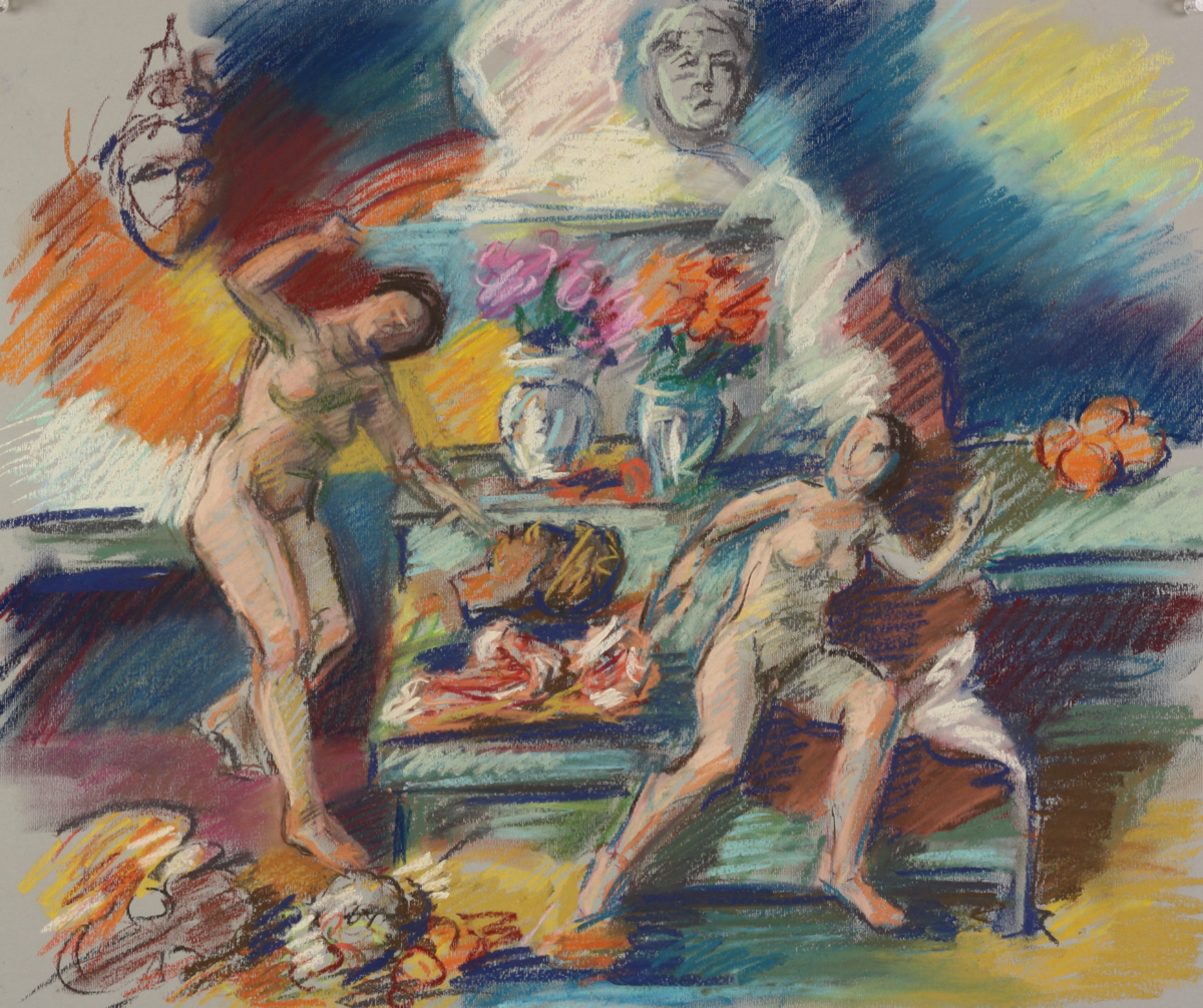 Annunciation Study; pastel, 50 x 60 cm, 2017