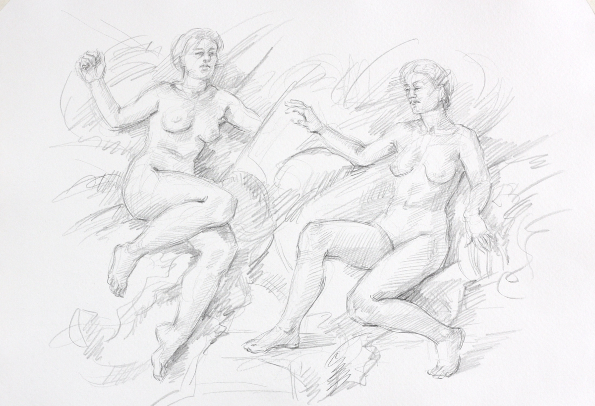 Orphic Annunciation; graphite on paper, 30 x 42 cm, 2017