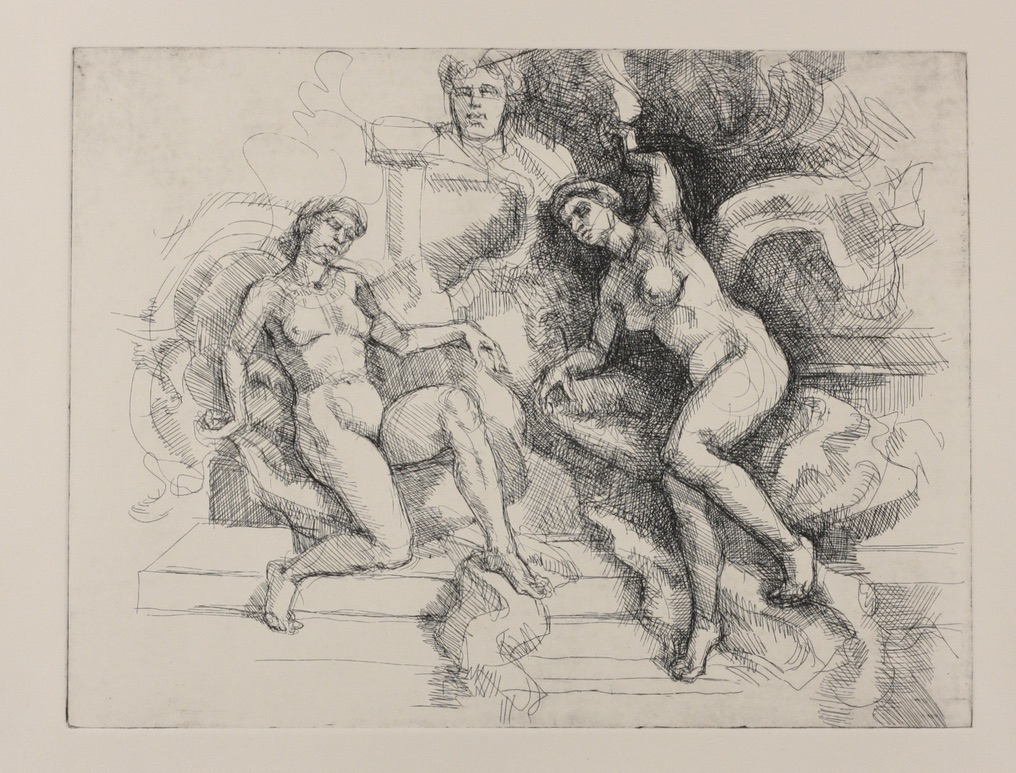 Orphic Annunciation; etching, 25 x 33 cm, 2018