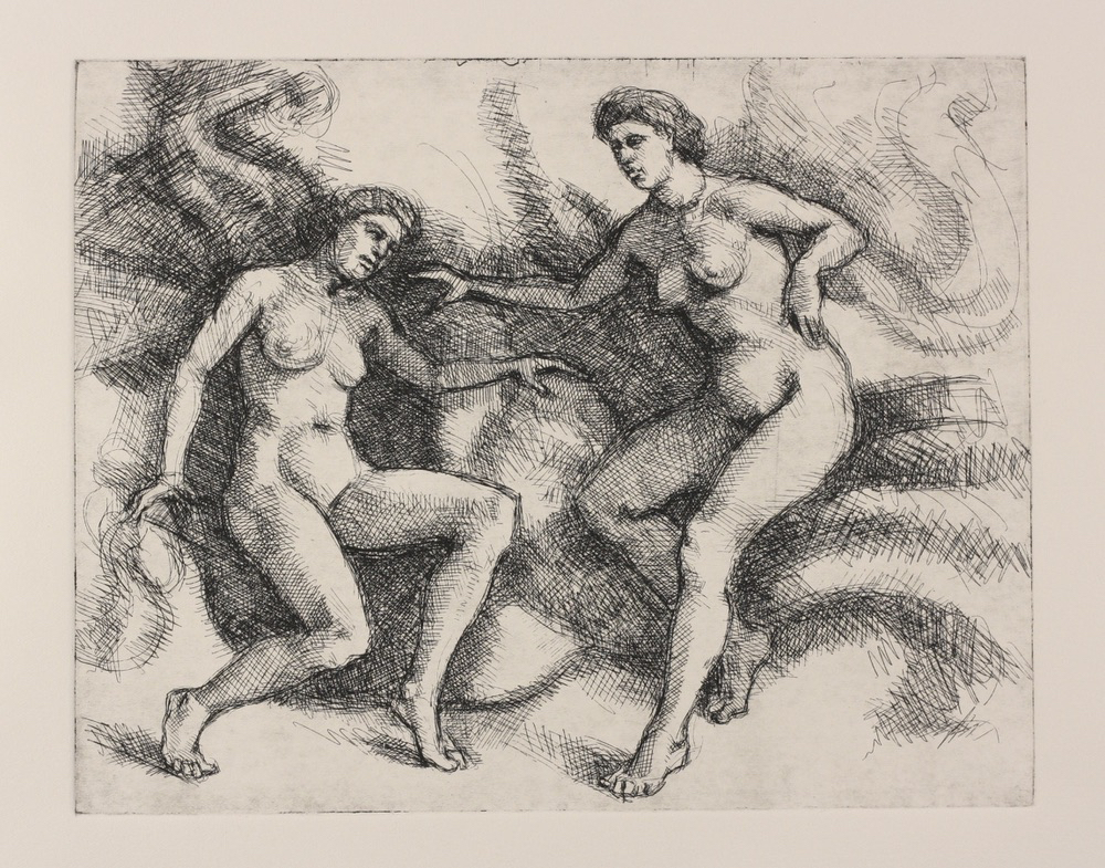 Orphic Annunciation; etching, 16 x 25 cm, 2017