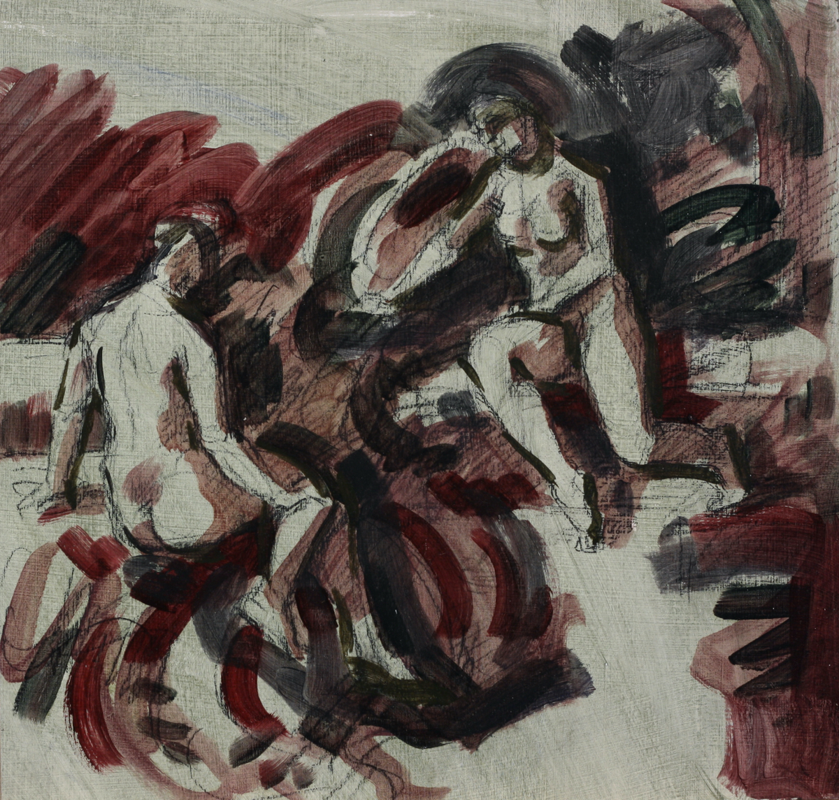 untitled; oil on cardboard, 33 x 35 cm, 2017